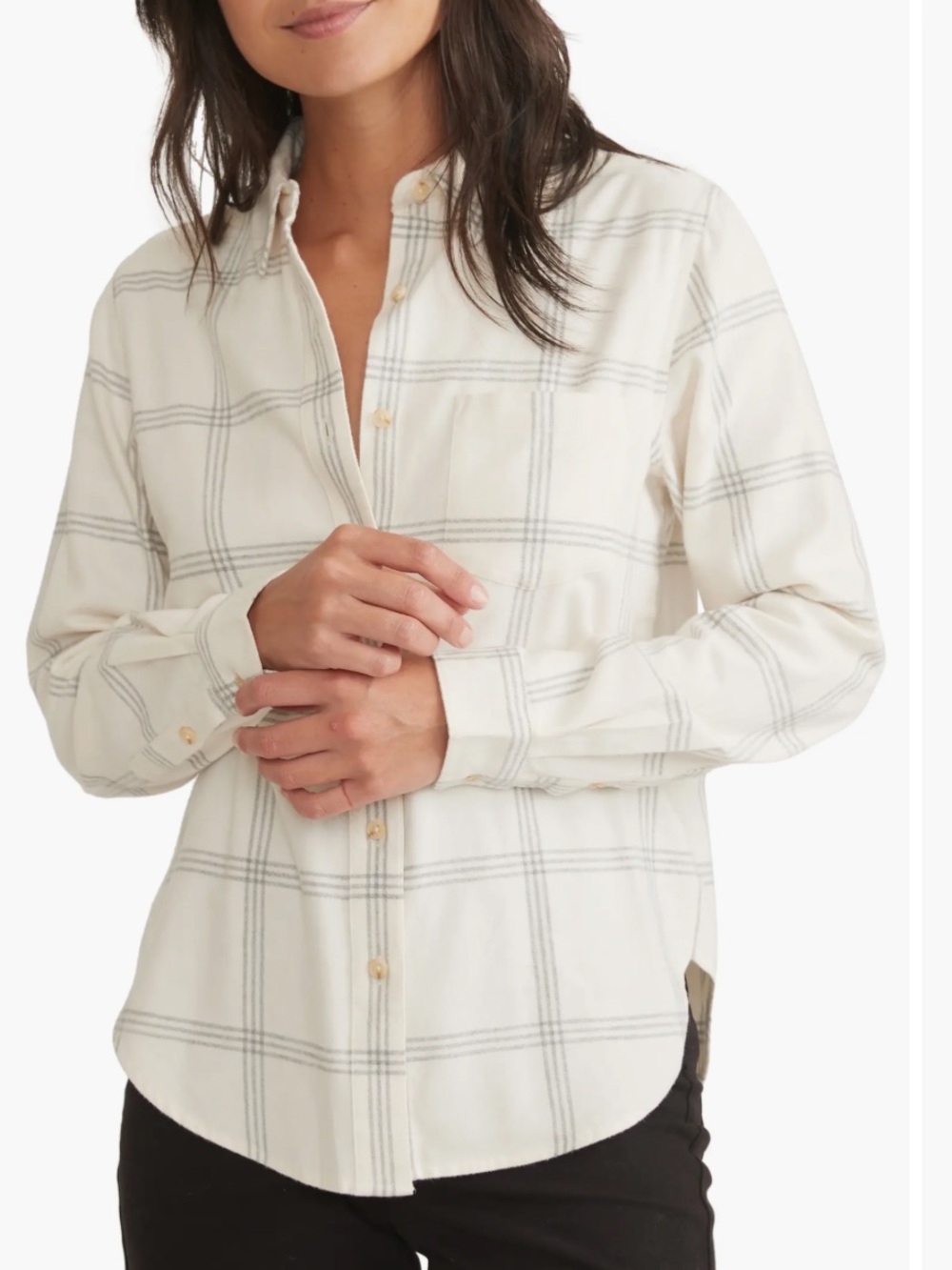 Marine Layer Monterey Plaid Organic Cotton
Flannel Shirt L